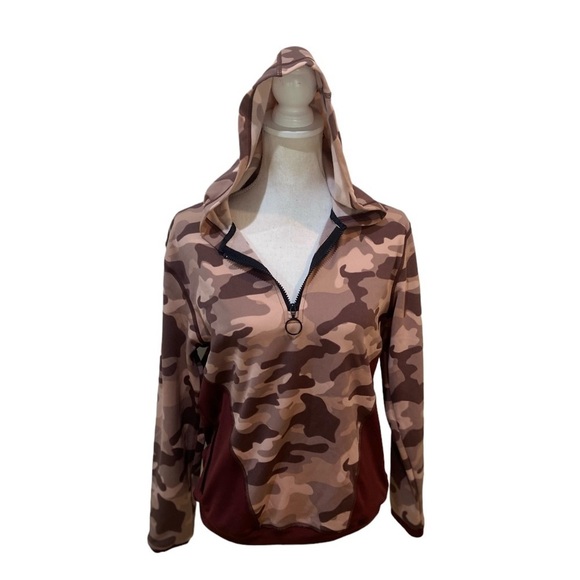Better Sports Performance BSP rust/peach camo 1/4 zip sweatshirt hoodie medium - Picture 5 of 14